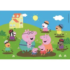 Peppa prašiček Veselo skakanje po lužah 104-delni maxi puzzle – Clementoni slika 2