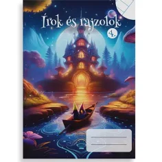 Pišem in rišem 4. razred 2 v 1 zvezek črtast in gladek A/5