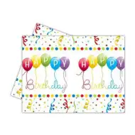 Plastični namizni prt 120x180cm Happy Birthday