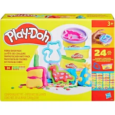 Play-Doh: Paket za zabavo 24 kosov s plastelinom in dodatki - Hasbro