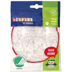 PlayBox: 5mm MIDI perle za likanje 1000 kosov v beli barvi