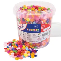PlayBox: Preproste barvne plastične kroglice 8-13 mm 2100kos