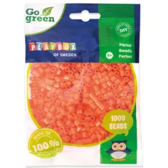 PlayBox: Go Green 5mm MIDI perle za likanje 1000 kosov v oranžni barvi