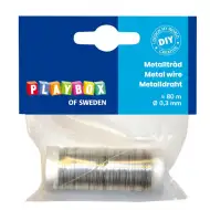 PlayBox: Kovinska vezica v srebrni barvi, 0,3 mm, 80 m.