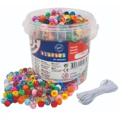 PlayBox: Prosojen in barven set perlic 1200 kos