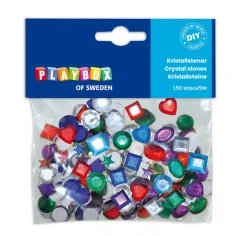 PlayBox: Samolepilni kristalni kamenčki 150kosov 10-14mm