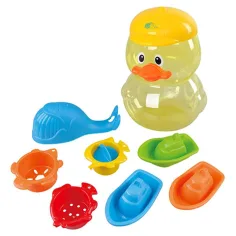 Playgo: 8-delni set kopalnih igrač za dojenčke v posodi račje oblike slika 2