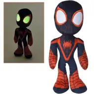 Plišasta figurica Marvel: Amazing Friends - Spiderman Miles Morale z očmi, ki se svetijo v temi 25cm