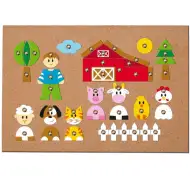 Plutovinasta tabla z živalskimi figuricami Igralni komplet - Woodyland