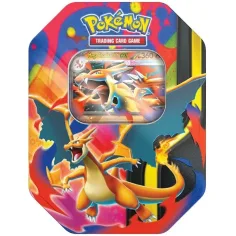 Pokémon TCG: Mega Charizard Tin paket kartic v kovinski škatli v dveh različicah 1 kos