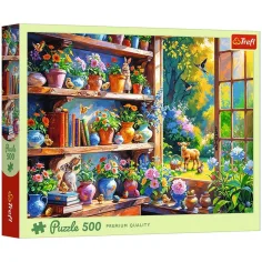 Pomladno jutro v cvetlični hiši – 500 delni puzzle – Trefl slika 1