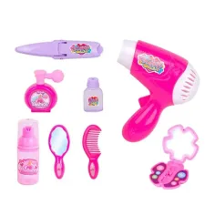Pretty Girl pink kozmetični set s sušilnikom za lase in dodatki slika 2