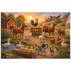 Prijatelji na kmetiji 100-delni puzzle - Trefl slika 2