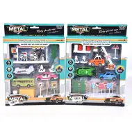 Prometni igralni komplet s helikopterjem, vozili in dodatki