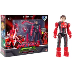 Quantum Heroes: Dinoster Lucio akcijska figura rdečim oklepom 20 cm