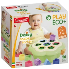 Quercetti: PlayEco+ Daisy, igra za razvrščanje oblik, 16-delna