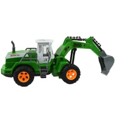 RC Bager na daljinsko upravljanje delovni stroj zelene barve svetlobni učinki v merilu 1/30 22 cm slika 2