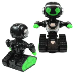 RC interaktivni daljinsko voden MacroBot v črno-zeleni barvi, z lučmi in zvoki 20 cm slika 4