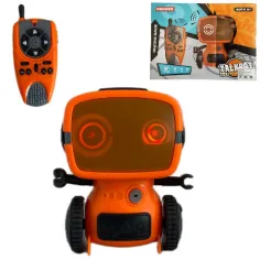 RC interaktivni TalkBot robot z walkie-talkie načinom v oranžni barvi 2,4GHz