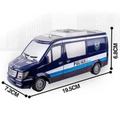 RC Policijski SWAT minibus na daljinsko upravljanje z lučjo 27 MHz v merilu 1/32 25 cm slika 2
