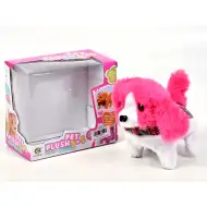 Roza sprehajajoči plišasti pes z zvokom