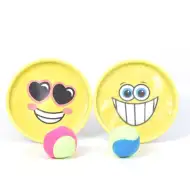 Rumeni komplet spretnostne igre catch ball s Smiley motivom