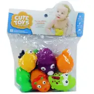 Safari živali mehka kopalna igrača 6-delni komplet