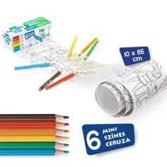 Samolepilni mini barvalni valjček s 6 mini svinčniki - Carioca slika 2