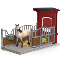 Schleich: Kmetijska svet - Hlevski boks s figuro konja Mustang (42724) slika 2