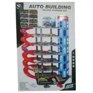 Sedemnadstropna parkirna hiša Igralni komplet z 8 avtomobili