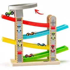 Set avtomobilske proge s štirimi avtomobilčki igralni set - Woodyland slika 2