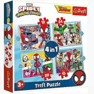 Set sestavljank 4 v 1 Spider-Man in njegovi čudoviti prijatelji - Trefl