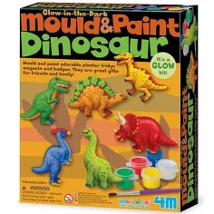 Set za vlivanje gipsastih dinozavrov s svetlečo barvo