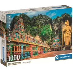 Slikane Batu Caves HQC 1000 delni puzzle s posterjem - Clementoni