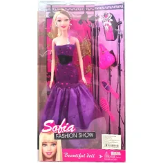 Sofia Fashion Show Potovalna lutka z ekstra obleko in kovčkom, v 2 različicah slika 5