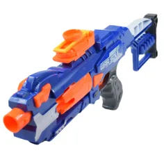 Soft Bullet Gun: Elektronsko orožje za spužvaste naboje z vrtljivim nabojnikom in naboji 55 cm slika 2
