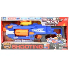 Soft Bullet Gun: Ročno orožje za spužvaste naboje z vrtljivim magazinom, z naboji 44 cm slika 7