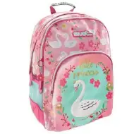 Šolska torba, nahrbtnik s tremi predelki Must: Labod 33 x 16 x 45 cm