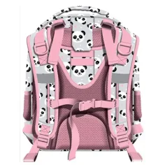 Šolska torba, nahrbtnik z dvema predelkoma St.Right Grey Panda 39x29x17cm slika 2