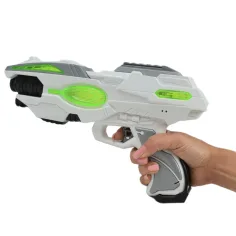 Space Series: Vesoljsko orožje zeleno bele barve, z lučmi in zvoki 25 cm slika 3
