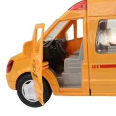 Special Car: Rumeni ekspresni kurirski avtomobil z lučmi in zvoki, s funkcijo na vztrajnik 24 cm slika 2