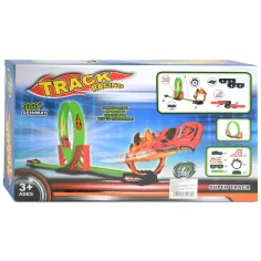 Speed Track 12-delna dirkalna steza s 360° zanko in avtomobilčkom na poteg nazaj 1/64 slika 2