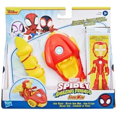 Spider-Man: Pók és njegovi čudoviti prijatelji - Iron Man akcijska figura z vozilom - Hasbro