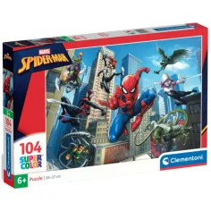 Spider-Man Super Color puzzle 104 delni - Clementoni