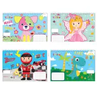 Spiralni risalni blok Luna: Kreativne misli s 40 listi 17 x 24 cm v štirih različicah 1 kos