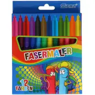 Spirit: 12-delni komplet tankih barvnih flomastrov