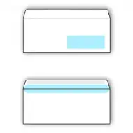 Spirit: Bela ovojnica z desnim okenčkom LA/4 11x23cm 1kos