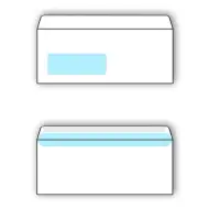 Spirit: Bela ovojnica z levim okenčkom LA/4 11x23cm 1kos