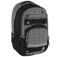 Spirit: Campus Črno-bela zaobljena šolska torba, nahrbtnik 46x32x19cm