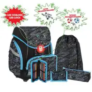 Spirit: Football 5-delni set z ergonomsko šolsko torbo s 3D motivom in LED osvetlitvijo 34x22x41cm